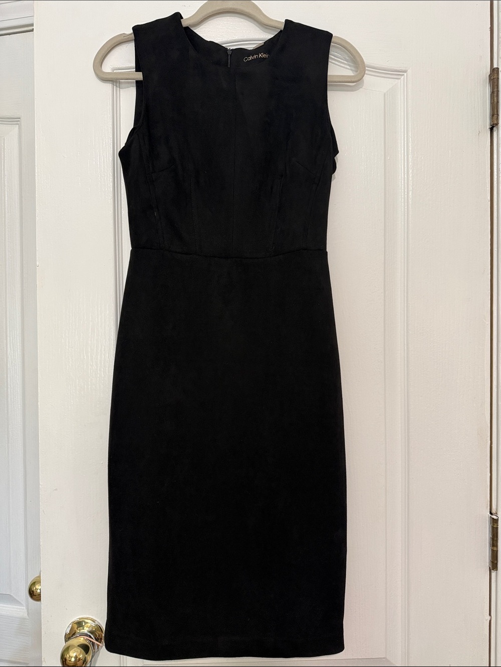 Calvin Klein black suede dress